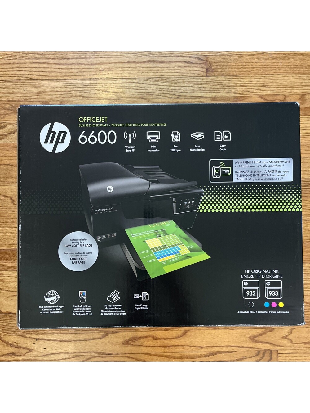 HP OfficeJet 6600 Wireless e-All-in-One Printer Scan Fax Inkjet - NEW